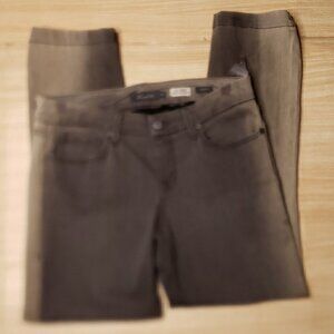 Level 99 Womens Petite Lilly Crop Grey Skinny Straight Jeans 29P